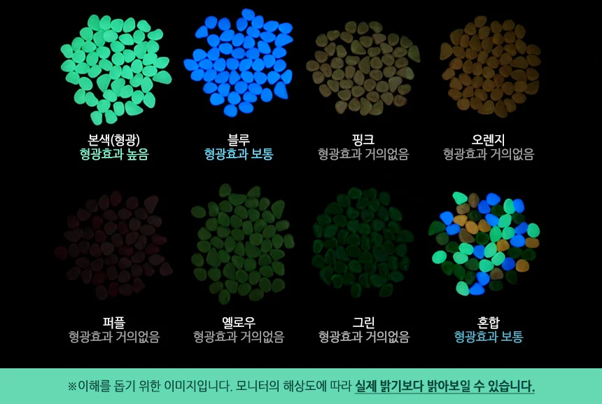 플라스틱 어항 자갈 50P 어항조약돌 어항돌 어항스톤 상세2