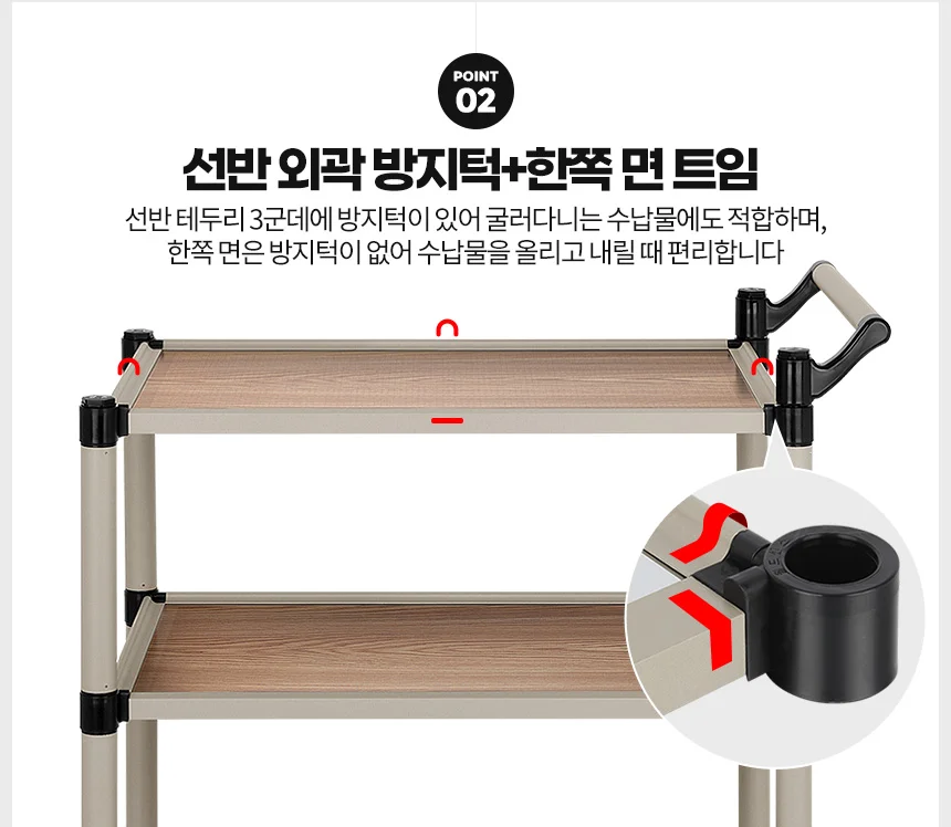 운반카트 다용도카트 음식점카트 서빙카트3단 이동카트 3단서빙카트 상세4