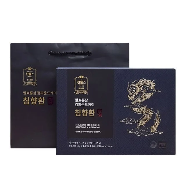 추석특가 세계수출 진웰스 컴파운드케이 침향환 3.75g x 30환 6년근 발효홍삼 건강환 명절선물