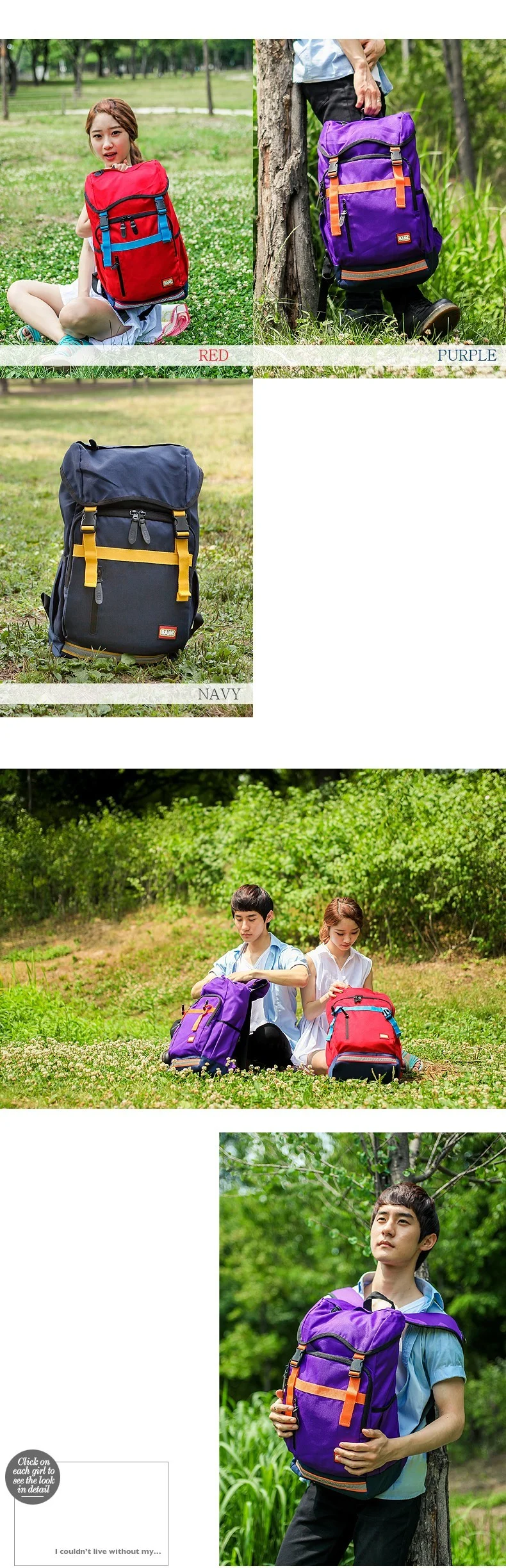 뱅크 백팩 책가방 버클 캐주얼 배낭 학생 학교 가방 상세5