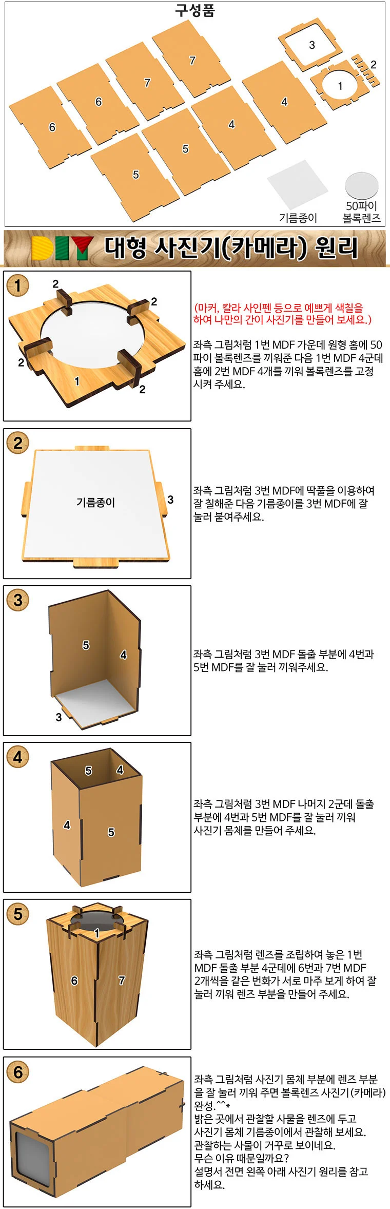 DIY 대형 카메라 원리 알아보기 1개 상세4