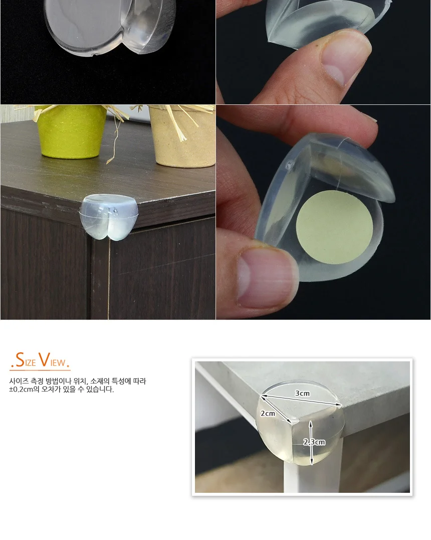 투명 모서리 쿠션 원형 1P 상세4