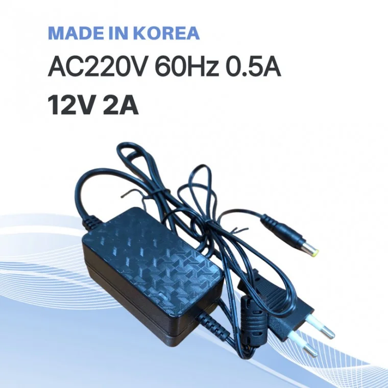 국내제조 12V 2A 어댑터 (5.5x2.1mm) 코드일체형