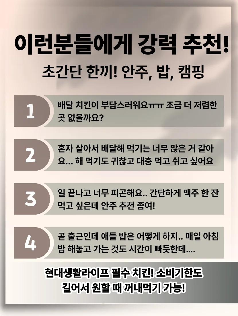 낭만푸드 매력 숯불양념치킨 매운맛 350g x 4팩 상세5