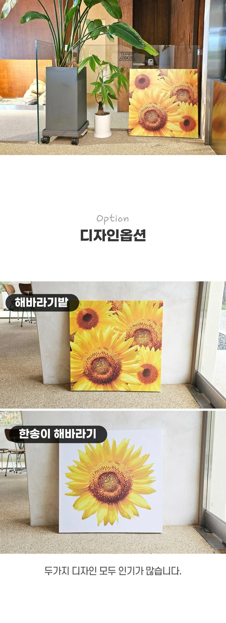 금전운 풍수 해바라기 캔버스 그림 액자 2종 60x60 상세4