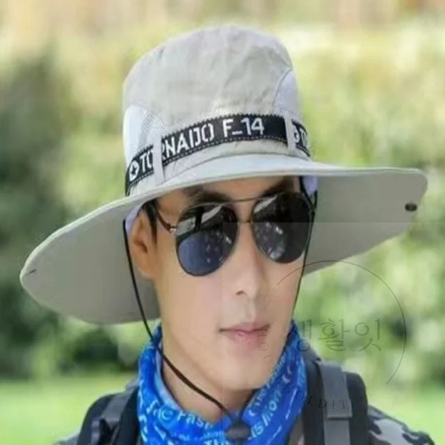 자외선차단 모자 베이지 햇모자 캠핑모자 챙넓은모자 남자버킷햇 낚시모자