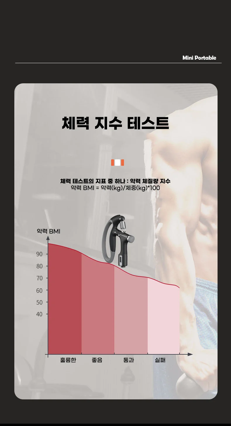 LED 카운터악력기 악력조절 운동용 100kg 상세4