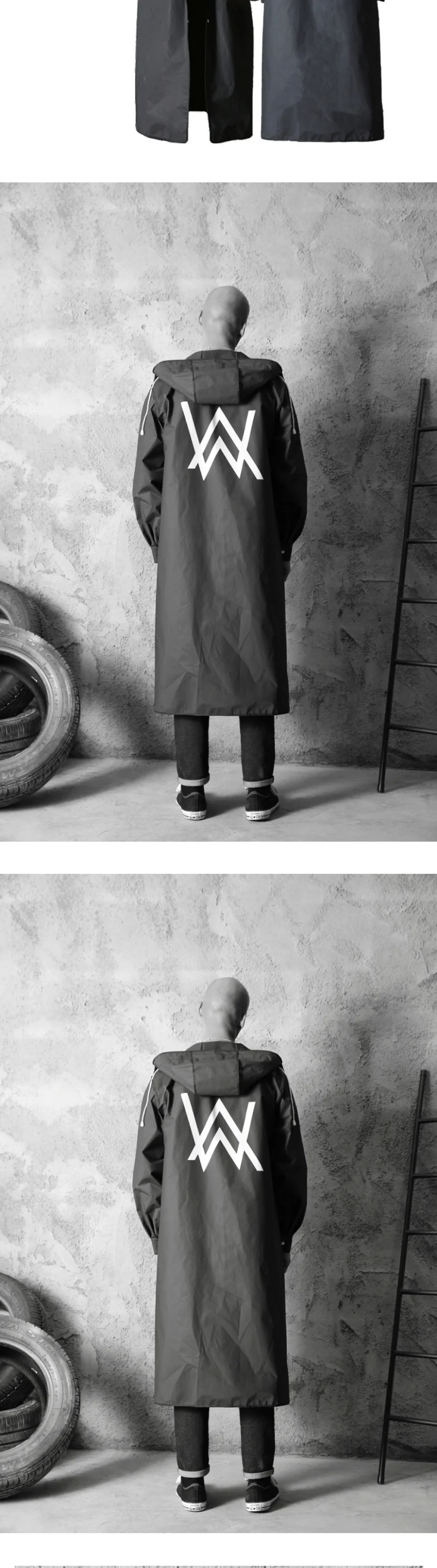 남녀공용 블랙 우비 상세3