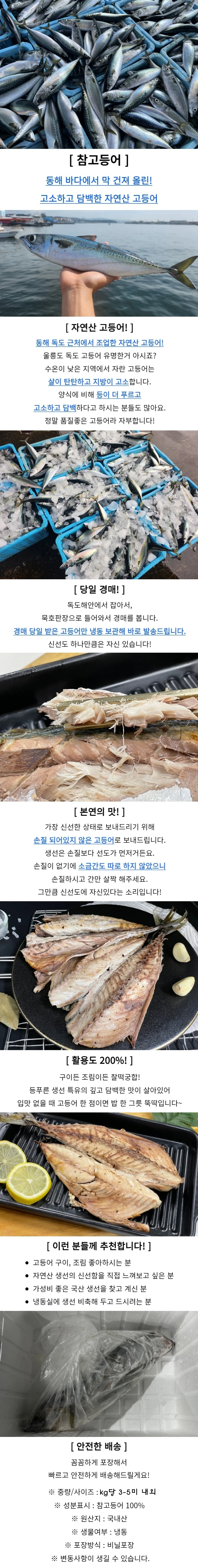 국내산 냉동 고등어 5kg 상세1