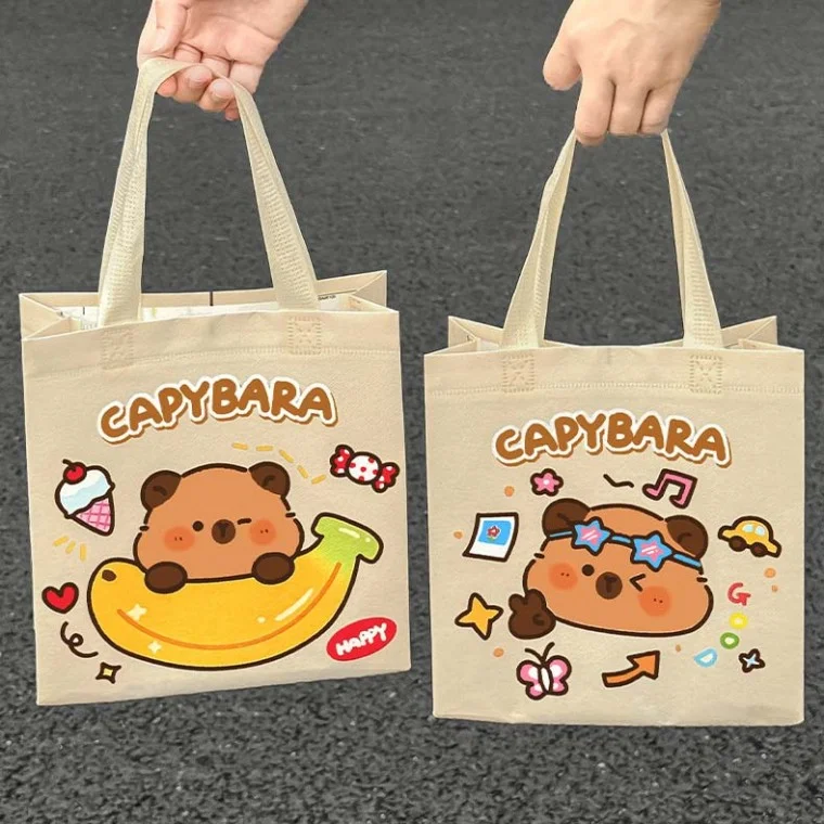 카피바라 부직포 가방 / 쇼핑백 선물 포장 구디백 답례품