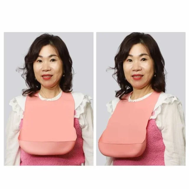 성인용 실리콘 턱받이 요양원턱받이 환자용턱받이 성인용턱받이