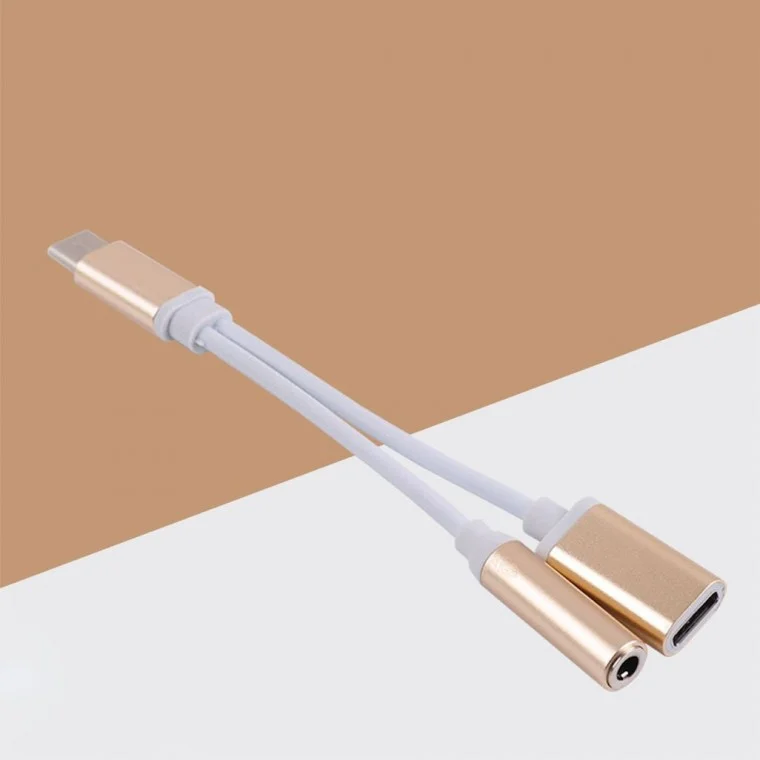 USB 3.1 C타입 AUX 젠더 골드 화웨이 샤오미 전용
