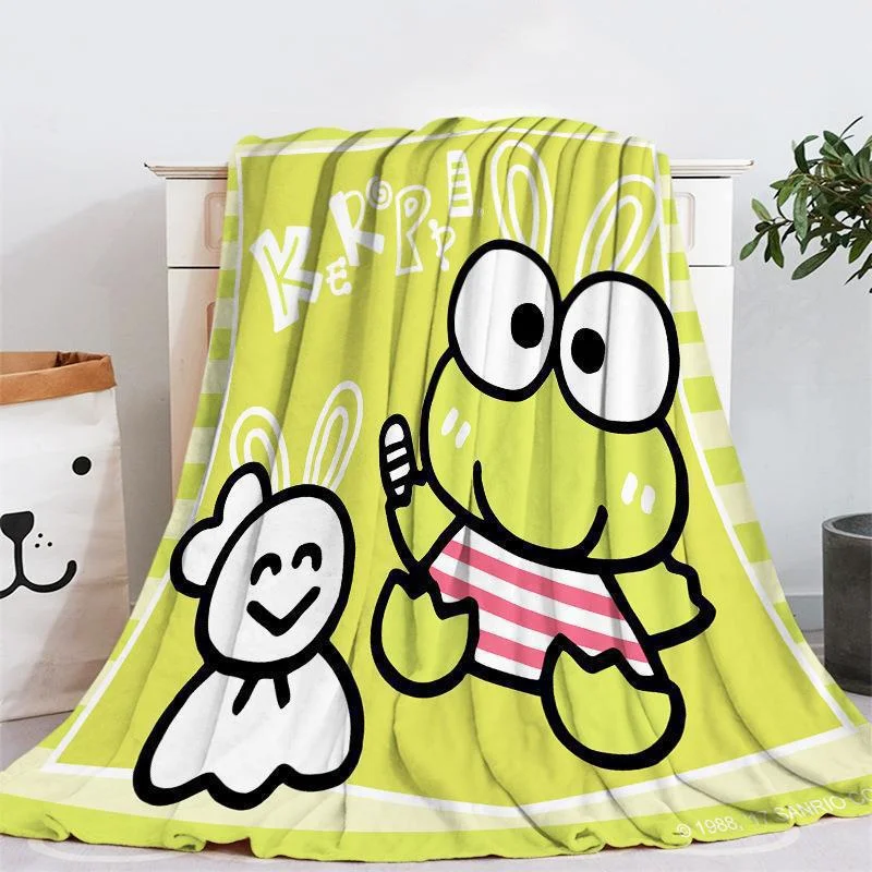 삼리오 크로스보더 카툰 대눈 개구리 플란시드 벨벳 담요 침대 시트 에어컨용 담요 사무 상세1