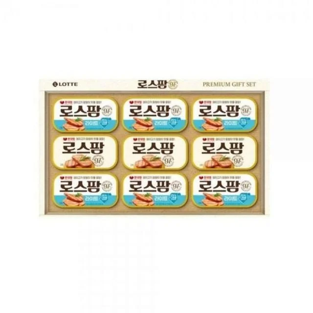 롯데 로스팜 97 3호 캔햄 9개 알찬구성 통조림 선물세트
