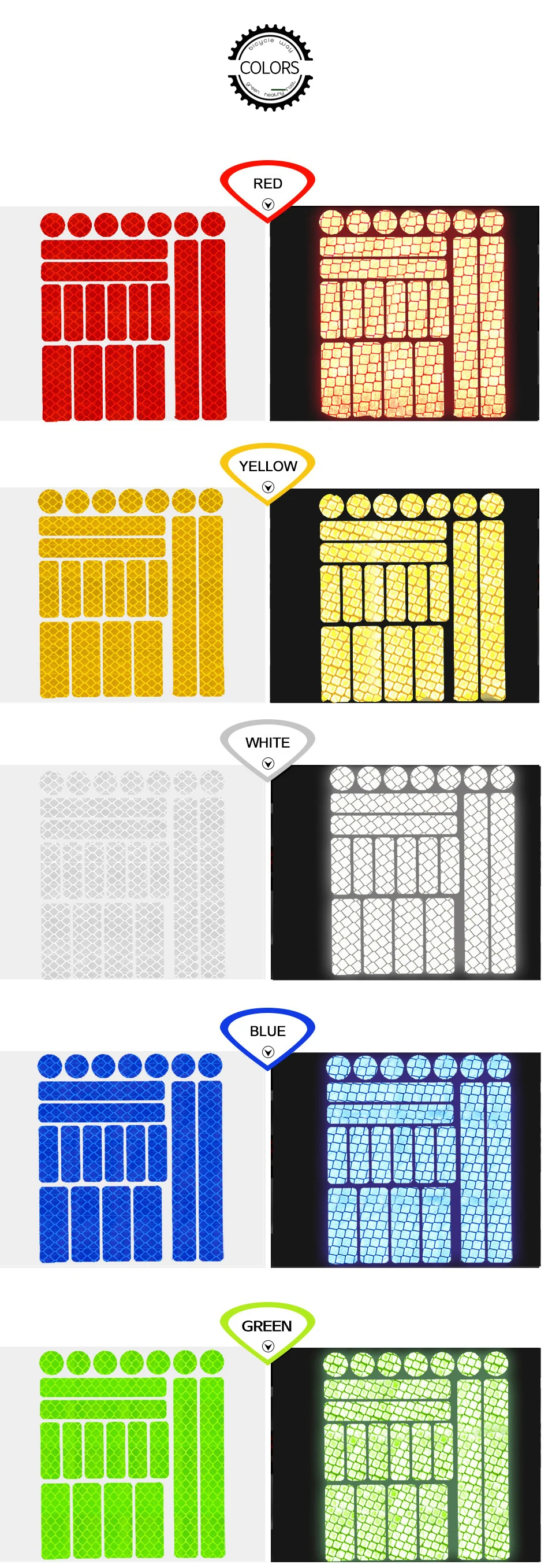 루미나D 스티커 rc1115 반사스티커21종 자전거 프레임 야간 사고방지 상세6