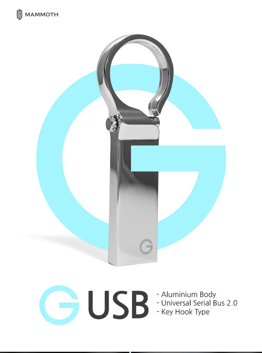 메모리 USB 8G PC 키 홀더 타입 후크 메탈 8기가 단체 상세1