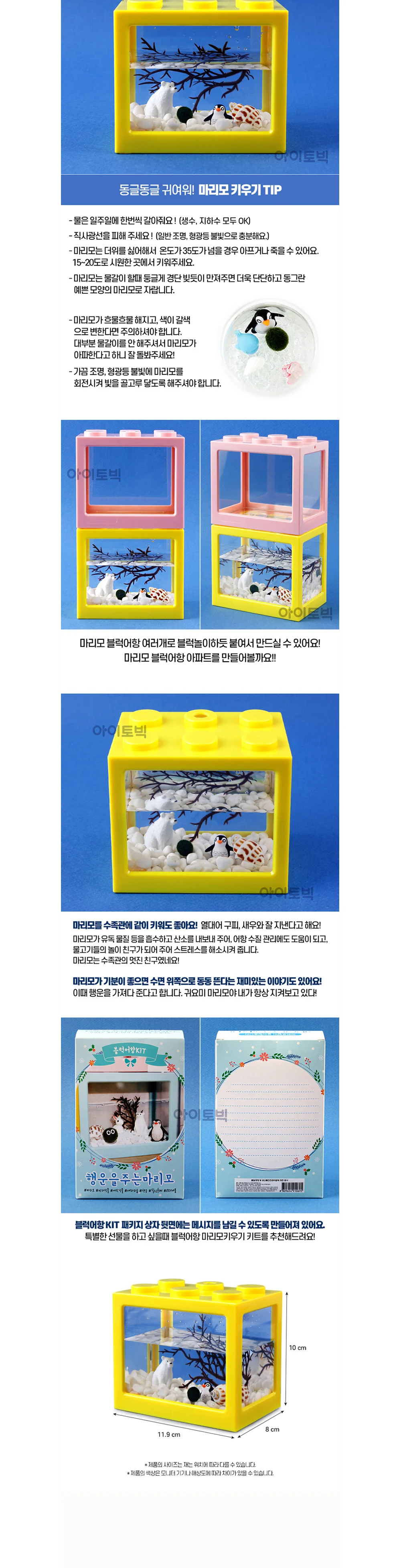 블럭어항 만들기 세트 마리모 사육 수조 상세3