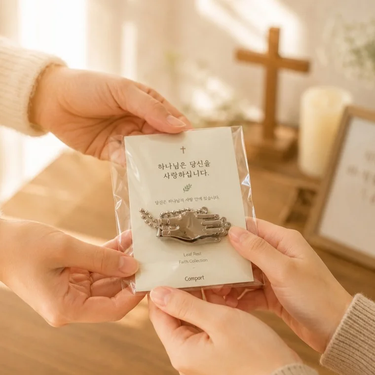 기도 손톱깎이 키링 예수님 교회 전도 새신자 선물 기독교 굿즈 용품