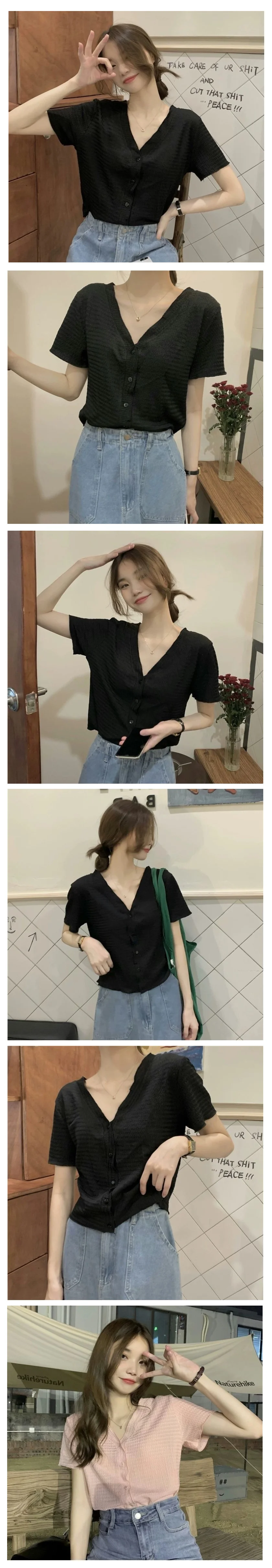 여성 쿨링 원단 셔츠 블라우스 여름 상의 상세3