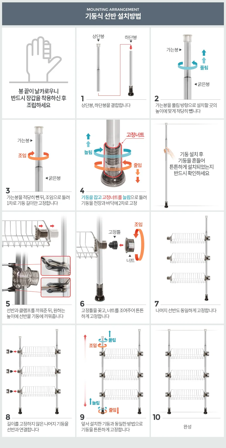 정리대 욕실수납선반 욕조 화장실선반 코너 0.6M 3단 상세4
