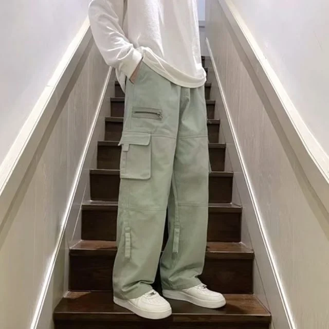 남성 카고팬츠 밴딩 와이드바지 여름 봄 캐주얼 데일리 팬츠