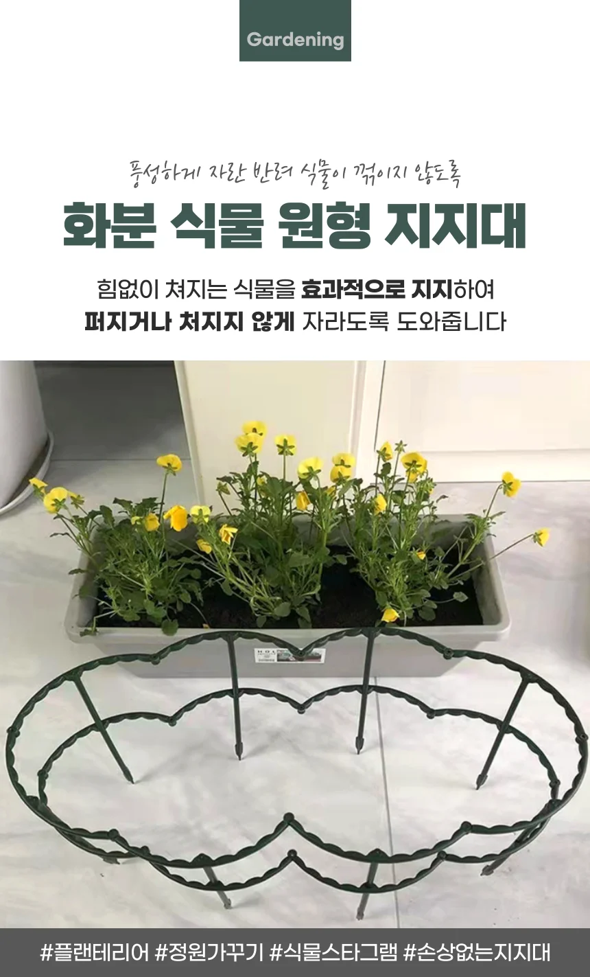 원예 화분 원형 식물 지지대 세트 상세1