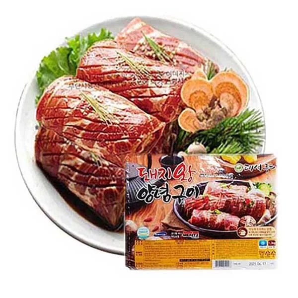 엄마손 돼지왕 양념구이-1.3kg(4대)-무뼈갈비4인분 돼지갈비 양념갈비